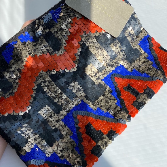 ZARA sequined pouch/purse - Picture 3 of 8